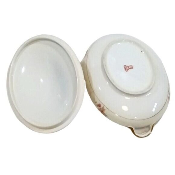 Vintage Noritake OXFORD Covered Oval Vegetable Serving Dish with Gold Trim - Picture 7 of 11